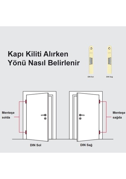 Kilit Karşılığı Kısa Sol Yönlü Mat Paslanmaz Renk