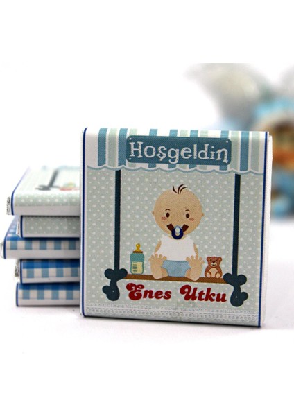 Hoşgeldin Bebek Çikolatası Isim Yazılabilen Hediye Çikolata Ebk3 150 Adet