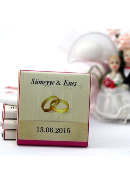 Nikah Çikolatası Kişiselleştirilebilir El Yapımı Madlen Çikolata NKK30 150 Adet