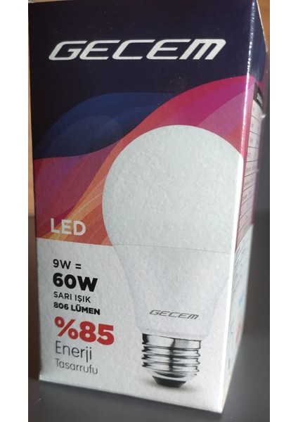 Lampa Elektrik Gecem LED Ampul 9W - Gün Işığı