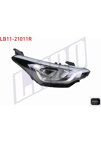 Hyundaı I20 15 - 18 Far Sağ Motorlu Ledsiz Düz Tip 92102 - C8000