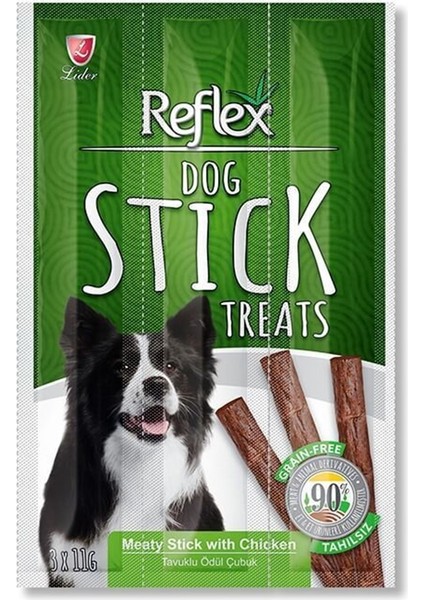 3 Çeşit Köpek Ödül Çubuğu Sticks 6'lı Paket 6 x 33 gr (Kuzu Etli, Tavuklu, Biftekli)