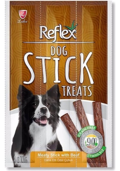 3 Çeşit Köpek Ödül Çubuğu Sticks 6'lı Paket 6 x 33 gr (Kuzu Etli, Tavuklu, Biftekli)