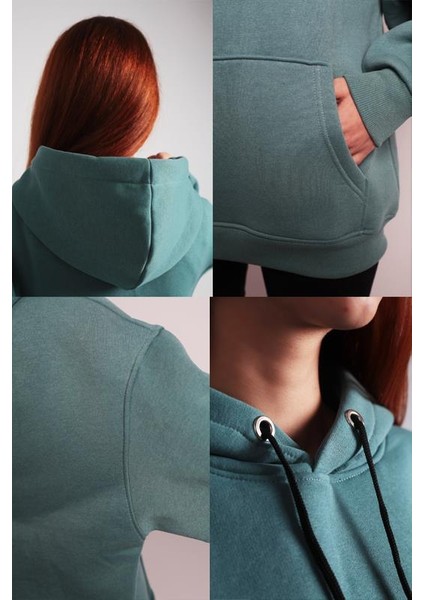 Oversize Hoodie Energy Of Hardcore Write Mint Green