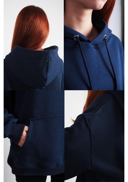 Oversize Hoodie Energy Of Hardcore Write Navy Blue fiyatları