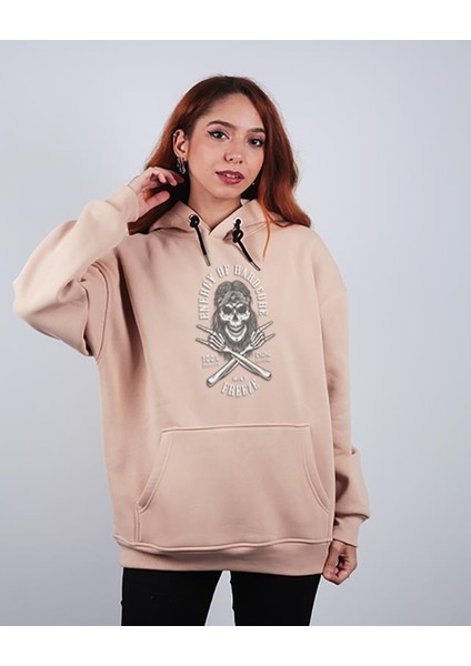 Oversize Hoodie Energy Of Hardcore Write Stone Color