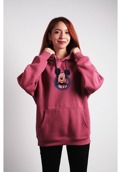 Oversize Hoodie Mickey Mouse Dragling Dried Rose