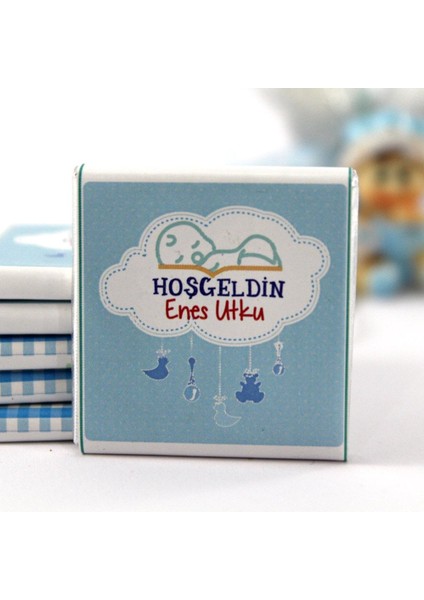 Hoşgeldin Bebek Çikolatası Isim Yazılabilen Hediye Çikolata EBK15 150 Adet