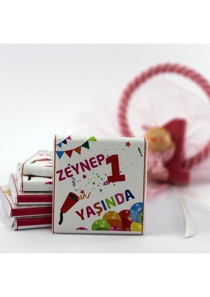 Doğum Günü Tebrik Madlen Kişiselleştirilebilir El Yapımı Çikolata Dgk9 72 Adet