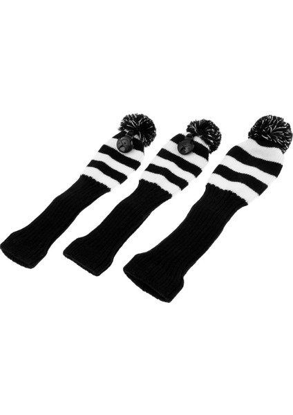 3pcs/set Kafa Kapakları Örgü Çorap Golf Beyaz (Yurt Dışından)