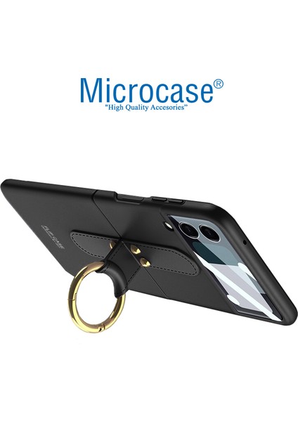 Samsung Galaxy Z Flip 3 Yüzük Standlı Plastik Kılıf - Siyah AL3167 fiyatları