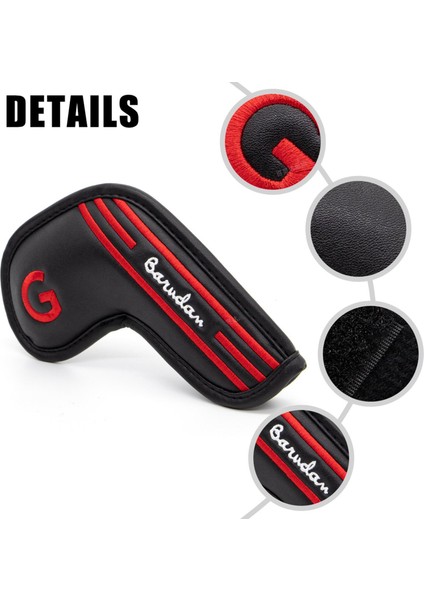 10 Adet Golf Demir Kafa Kapakları Golf Kulüpleri Için Ayarlanmış Ütüler Premium Pu Headcovers (Yurt Dışından) fırsatları