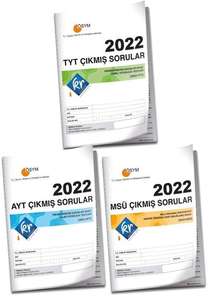 TYT – AYT – MSÜ 2022 Çıkmış Sorular Tıpkı Basım Kitapçığı