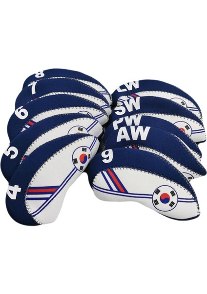 10 Adet Dayanıklı Golf Kulübü Kafa Kapağı Golf Demir Kapaklar Golf Eğitim Ekipmanları (Yurt Dışından)