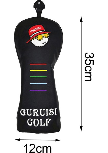 Golf Başı Kapağı Hafif Nemli Prova Başlık Koruyucusu Hediye Fairway Black (Yurt Dışından) modelleri