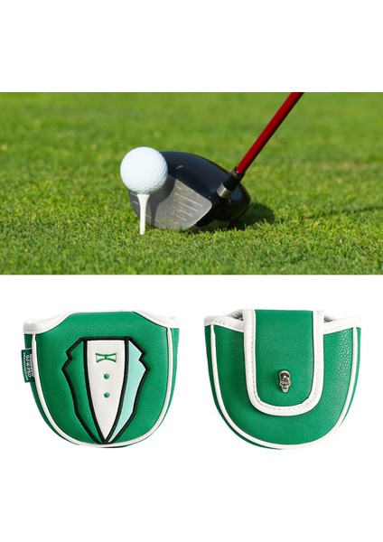 Pu Deri Golf Mallet Putter Head Cover Golf Club Headcovers Açık Sporlar Yarım Tur 12X12CM (Yurt Dışından) fırsatları