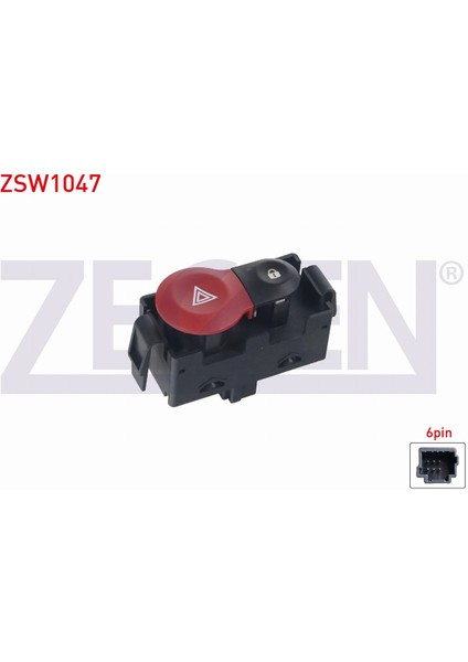 Renault Clıo Iıı 2005 - 2012 Kapı Kilit ve Flaşör Anahtarı 6 Pin 252103766R|8200214896