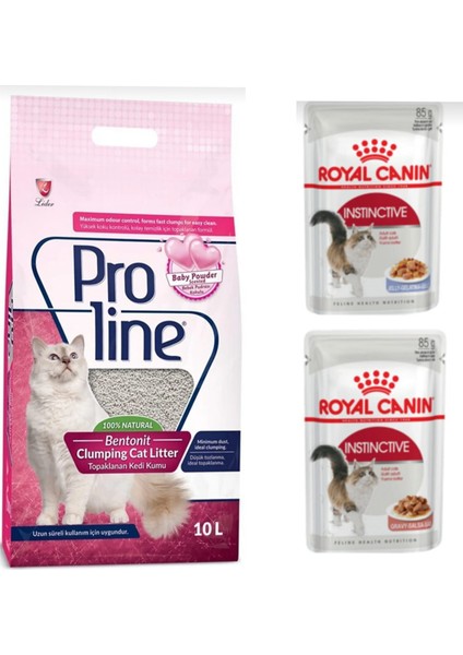Pro Line Prolıne 10 Litre Bebek Pudralı Kedi Kumu Royal Canın Instınctıve Jel Mama