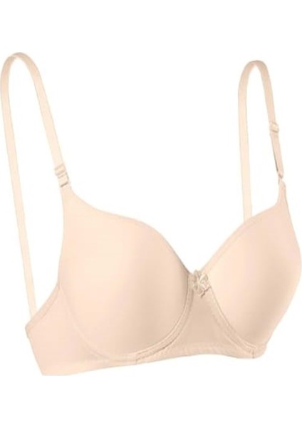 Kadın Slikonlu Boş Düz Sütyen E-1101 - Ten - 90