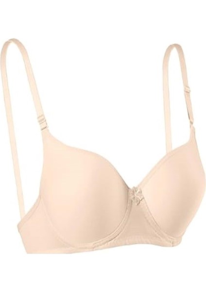 Kadın Slikonlu Dolu Düz Sütyen E-1151 - Ten - 80