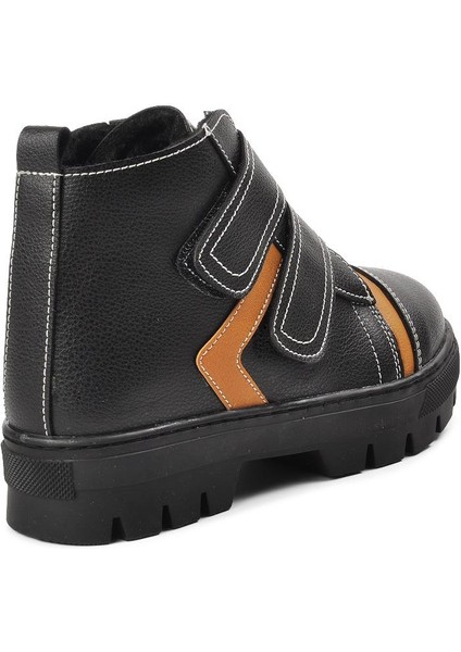 Arz 2301004-F Siyah-Camel Içi Kürklü Cırtlı Çocuk Bot fırsatları