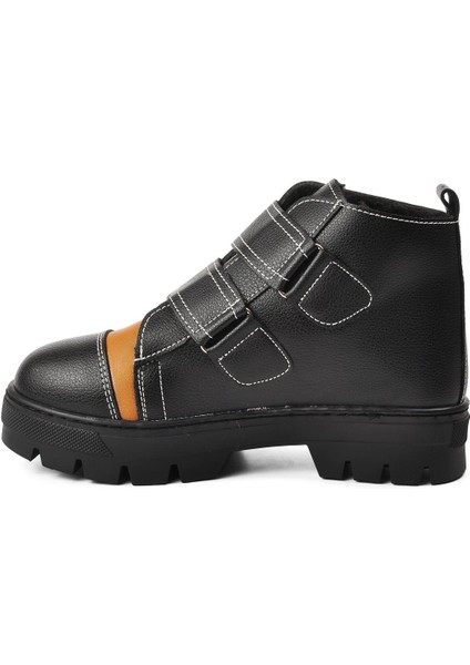 Arz 2301004-F Siyah-Camel Içi Kürklü Cırtlı Çocuk Bot modelleri