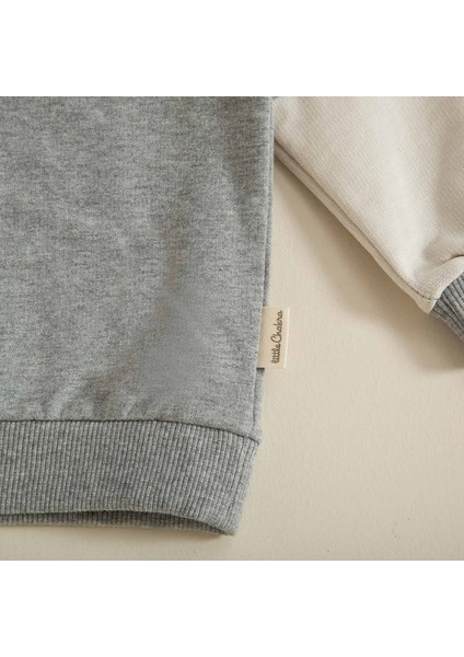 Kaktus Kapusonlu Sweatshirt Gri Melanj modelleri