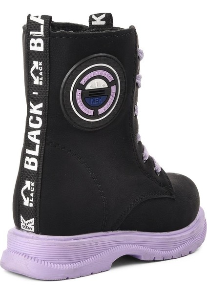 Peris-P Siyah-Lila Içi Kürklü Kız Çocuk Bot fırsatları