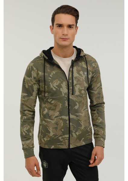 M-SD4020 Army Anta Full Z Haki Erkek Eşofman Üstü
