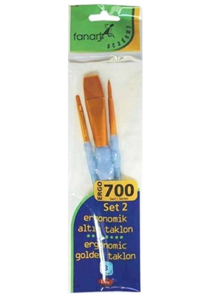 : Academy : Ergo 700 Seri : 3' Lü Fırça Seti : Set 2