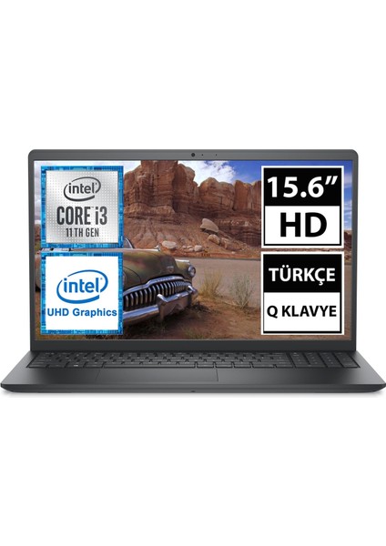 Vostro 3510 N1823VN3510_U I3-1115G4 4gb 256SSD 15.6" Hd Freedos Taşınabilir Bilgisayar