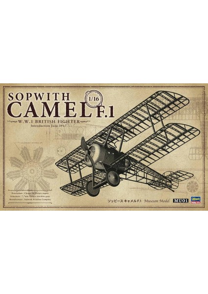 MU01 50031 1/16 Sopwith Camel F.1 Uçak Demonte Plastik Maketi