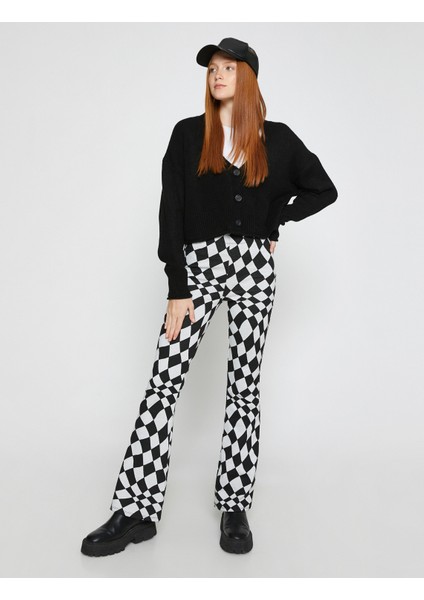 İspanyol Paça Pantolon Damalı fiyatları