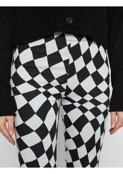 İspanyol Paça Pantolon Damalı indirimleri