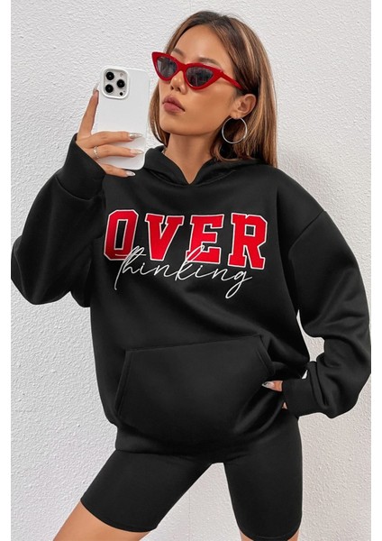 Over Thinking Baskılı Sweatshirt
