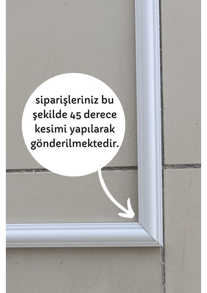 Dekoratif Boyanabilir 3 cm Duvar Çıtası 1 Adet 80 cm*40 cm Hazır Kesimli Çerçeve