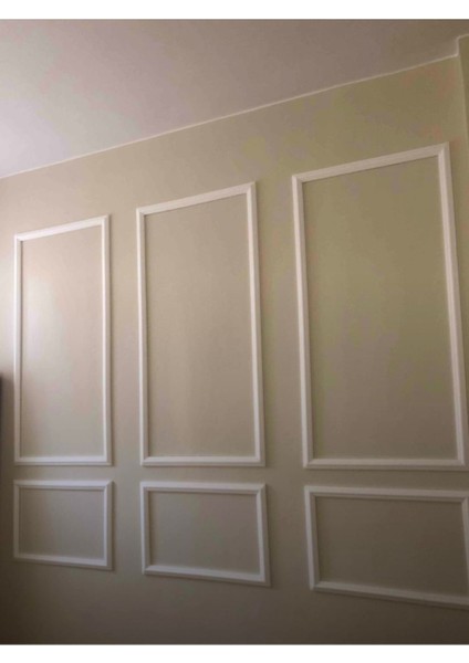 Dekoratif Boyanabilir 2,5 cm Duvar Çıtası 6 Adet Hazır Kesimli Çerçeve Paketi