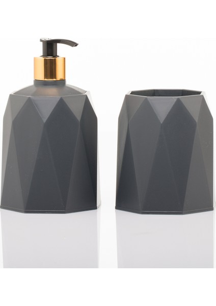 2'li Set Sıvı Sabunluk Diş Fırçalık Banyo Sabunluk