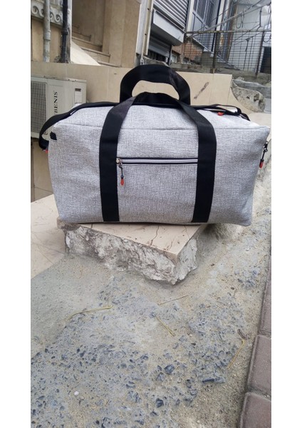 Nfystyle Orta Boy Unisex El ve Omuz Askılı Seyahat Çantası El , Gri Kırçıllı Suni Deri fırsatları
