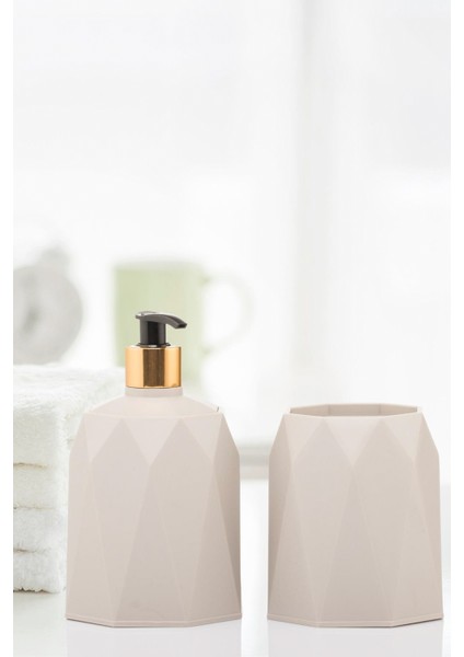 2'li Set Sıvı Sabunluk Diş Fırçalık Banyo Sabunluk