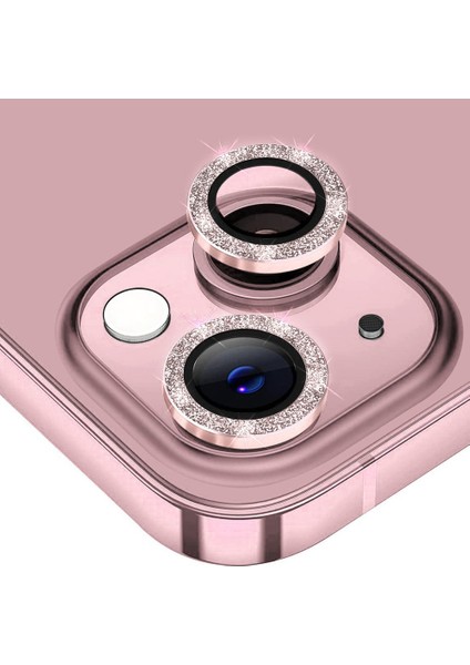 Iphone 14 /14 Plus Için Glitter Kamera Cam Koruyucusu (Pembe) (Yurt Dışından)