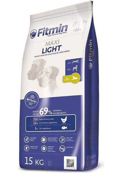 Maxi Light %50 Taze Tavuk Etli Büyük Irk Köpek Maması 15 kg