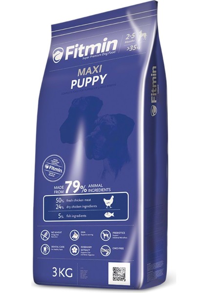 Maxi Puppy %50 Taze Tavuk Etli Büyük Irk Yavru Köpek Maması 3 kg