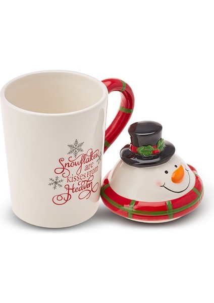 New Year Yeni Yıl Snowman Kapaklı Kupa/Mug 350 ml