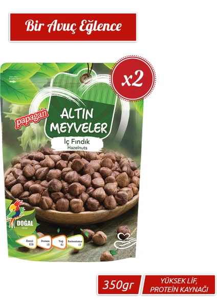 Kuruyemiş Altın Meyveler Çiğ Fındık 2 x 140 gram