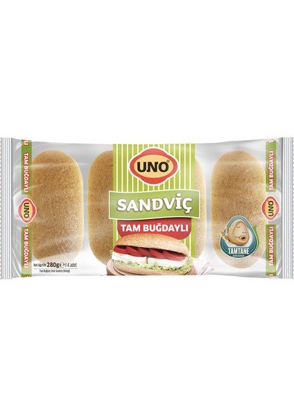 Tam Buğday Unlu Sandviç Ekmeği 280 G