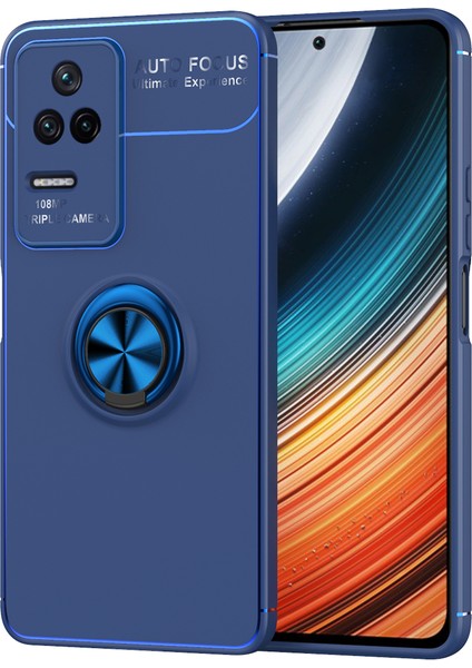 Xiaomi Poco F4 Kılıf Yüzüklü Manyetik Ravel Silikon