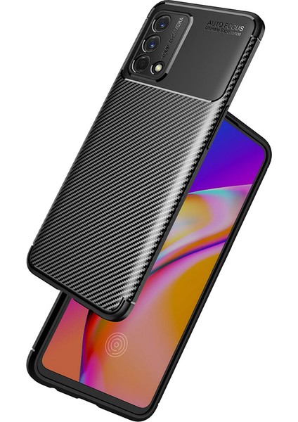 Kny Oppo F19 Kılıf Karbon Desenli Lux Negro Silikon