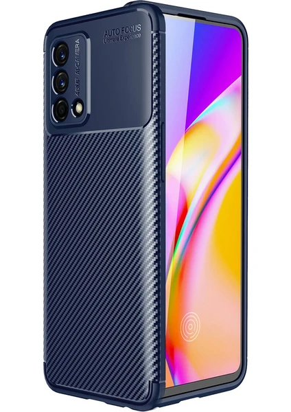 Kny Oppo F19 Kılıf Karbon Desenli Lux Negro Silikon