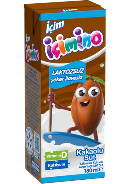 Içim Içimino Laktozsuz Kakaolu Süt 180 ml